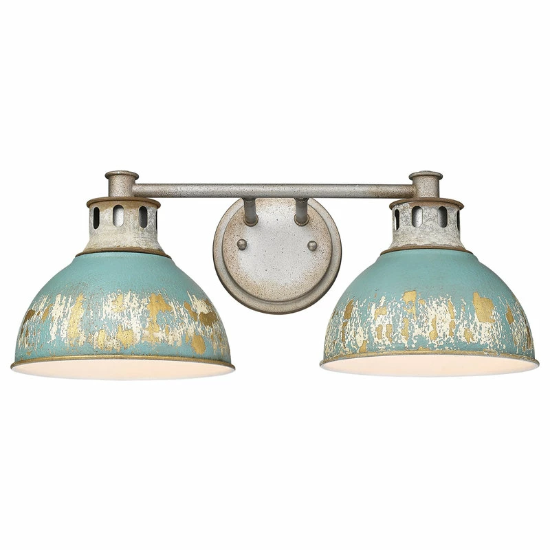 Discount 🎁 Golden Lighting Kinsley Bath Vanity - Aged Galvanized Steel/Antique Teal ✔️ 4 Discount 🎁 Golden Lighting Kinsley Bath Vanity - Aged Galvanized Steel/Antique Teal ✔️ - Image 4