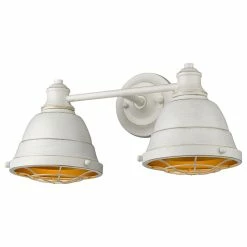 Cheapest ❤️ Golden Lighting Bartlett 2 Light Bath Vanity, French White 😉