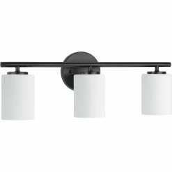 Budget 🛒 Progress Lighting Replay Collection 3-Light Textured Black Etched Glass Modern Bath Vanity Light 🧨 -Progress Lighting Shop 0a317c8c0d8923e3 3792 w800 h800 b1 p0
