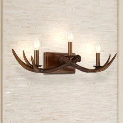 Outlet 🧨 Vanity Art LLC 3 Light Dimmable Antler Vanity Light, Natural 👏 -Progress Lighting Shop 0b014522015d7981 9130 w800 h800 b0 p0