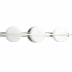 Cheapest 😉 Progress Lighting Volo Collection 3-Light LED Bath And Vanity, Brushed Nickel 👍