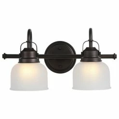 Best deal 🧨 JONATHAN Y Virginia 1-light Metal/Glass LED Vanity Light, Oil Rubbed Bronze, 2-Light ❤️
