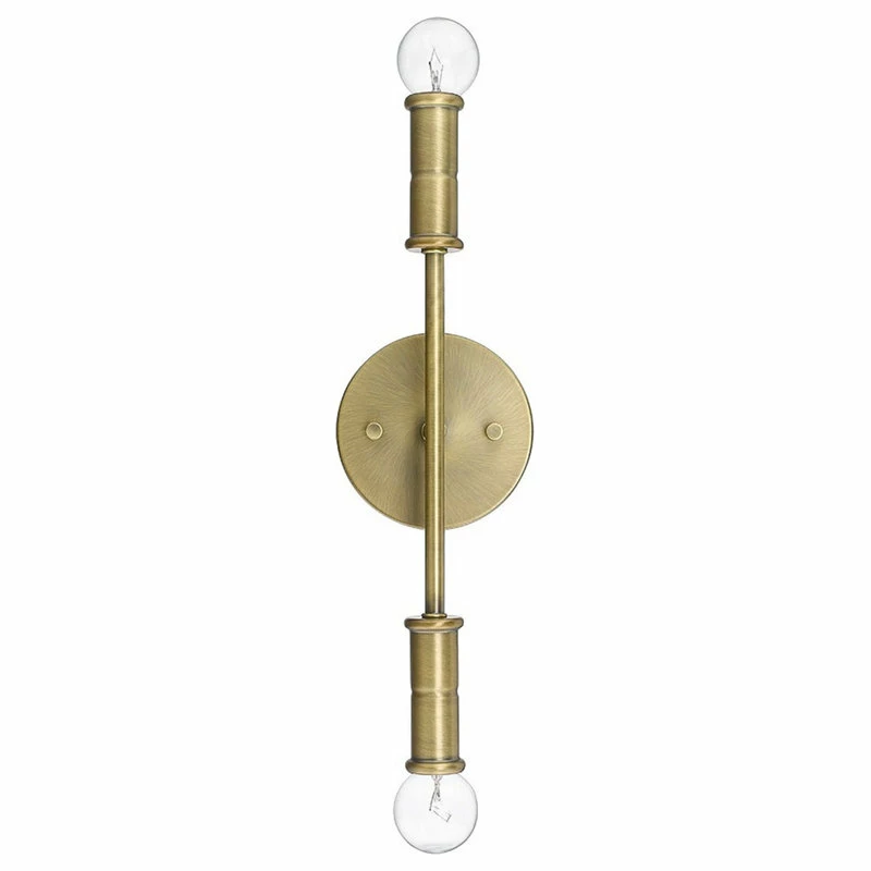 Wholesale ๐ Lighting Favorites 2 Light Simple Vanity Sconce For Wall Mount In Aged Brass ๐งจ 4 Wholesale ๐ Lighting Favorites 2 Light Simple Vanity Sconce For Wall Mount In Aged Brass ๐งจ - Image 4