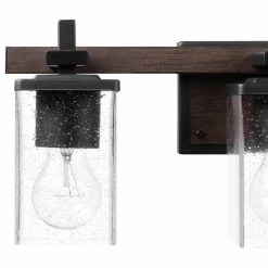 Best Sale ❤️ Globe Electric 3-Light Matte Black Vanity Light With Seeded Glass Shades ⭐ -Progress Lighting Shop 1b31ad4601819e19 0501 w800 h800 b1 p0