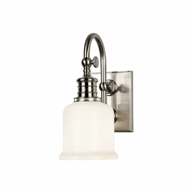 Promo 😀 Hudson Valley Lighting Keswick 1-Light Bath And Vanity With Opal Glossy Glass Shade, Satin Nickel 👏 1 Promo 😀 Hudson Valley Lighting Keswick 1-Light Bath And Vanity With Opal Glossy Glass Shade, Satin Nickel 👏