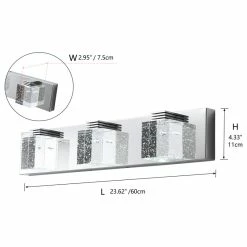Hot Sale ❤️ Aiwen 3-Light Chrystal Transparent Glass Cube LED Light Bathroom Vanity Light ⭐ -Progress Lighting Shop 1ba1aecb02870590 6692 w800 h800 b1 p0