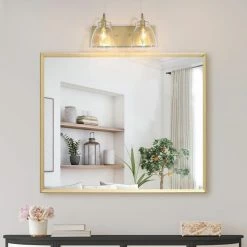 Best deal 🤩 LALUZ Gold Clear Glass Wall Lamp Vanity Light, 2-Light 👏 -Progress Lighting Shop 23615c1003117e47 2095 w800 h800 b0 p0
