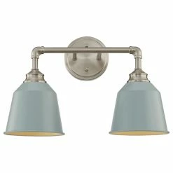 Best reviews of 🌟 Vanity Art LLC Light Vanity Light, Painted Silver Metal Shade, Satin Nickel, 2-Light 🎁