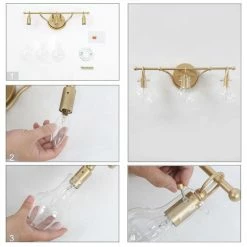 Top 10 👍 LNC Lighting LNC Modern 3-Light Matte Gold Teaedrop Shade Clear Glass Bathroom Lighting 🔔 -Progress Lighting Shop 2da11f5b036a25fc 6378 w800 h800 b1 p0