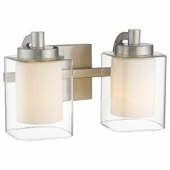 Best reviews of 🎁 Lighting Favorites 2 Light Modern Double Glass Bathroom Vanity Light In Nickel 🛒 -Progress Lighting Shop 2e7148ff01522019 6087 w800 h800 b1 p0