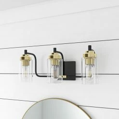 Flash Sale 🧨 Aiwen Industrial Metallic Cylinder Transparent Glass Shade Vanity Lighting, 3-Lights 🔥 -Progress Lighting Shop 39c12ef802d67fdb 5356 w800 h800 b0 p0