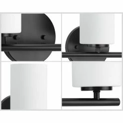 Budget 🛒 Progress Lighting Replay Collection 3-Light Textured Black Etched Glass Modern Bath Vanity Light 🧨 -Progress Lighting Shop 3a8132030f342f3f 3792 w800 h800 b0 p0