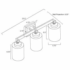 Buy 👏 Kira Home Higgins 23.5" Farmhouse / Bathroom Light, Cylinder Glass Shades ✔️ -Progress Lighting Shop 41f1e0d3035866b2 8655 w800 h800 b1 p0