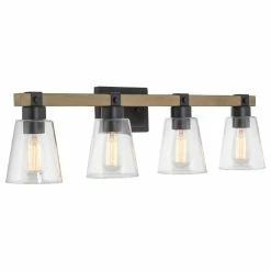 Best reviews of 🌟 Kira Home Asher 32" Farmhouse / Bathroom Light, Funnel Glass Shades, Smoked 🥰 -Progress Lighting Shop 47a179f201d4d608 8661 w800 h800 b1 p0