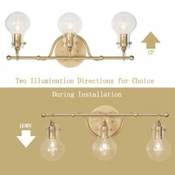 Top 10 👍 LNC Lighting LNC Modern 3-Light Matte Gold Teaedrop Shade Clear Glass Bathroom Lighting 🔔 -Progress Lighting Shop 4b21e24d036a2601 6378 w800 h800 b0 p0