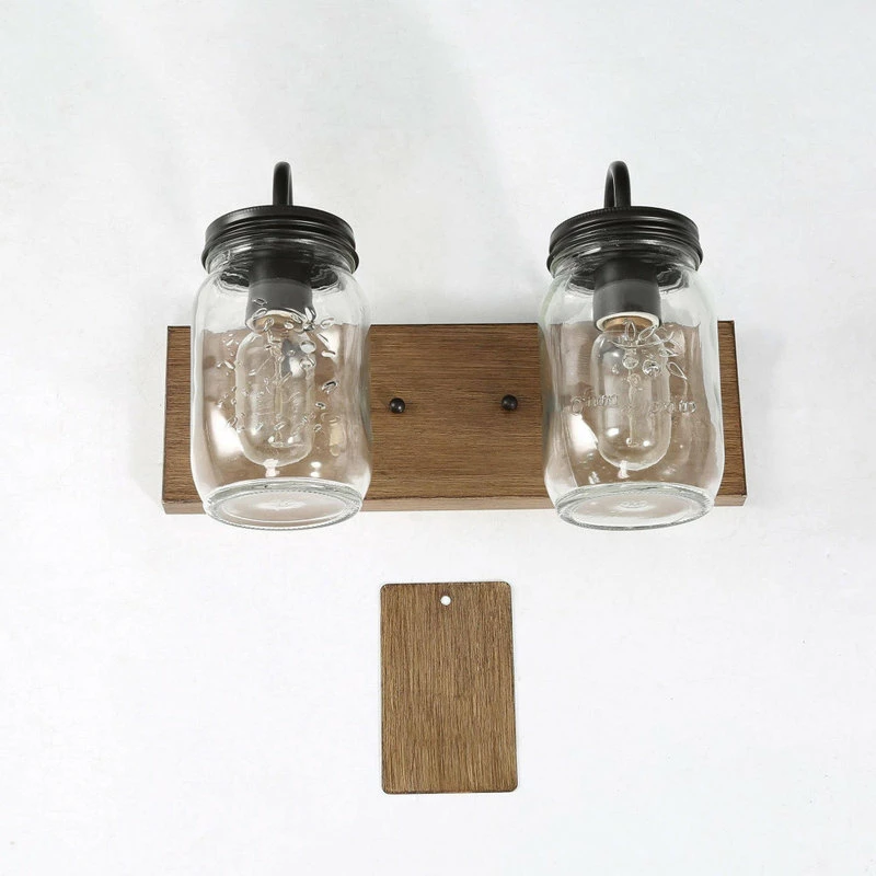 Cheap ๐ฏ LALUZ Farmhouse 2-Light G Mason Jars Bathroom Vanity Lighting, Black ๐ฏ 12 Cheap ๐ฏ LALUZ Farmhouse 2-Light G Mason Jars Bathroom Vanity Lighting, Black ๐ฏ - Image 12