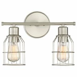 Best Sale 😀 Trade Winds Lighting 2-Light Bathroom Vanity Light In Brushed Nickel 👍
