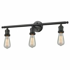 Buy 😉 Innovations Lighting Bare Bulb 3-Light Bath Fixture, Oil Rubbed Bronze ✨