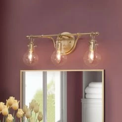 Top 10 👍 LNC Lighting LNC Modern 3-Light Matte Gold Teaedrop Shade Clear Glass Bathroom Lighting 🔔 -Progress Lighting Shop 62a1edb0036a25fe 6378 w800 h800 b0 p0
