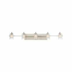 Best reviews of 💯 Quoizel KLT8605BNLED Kolt 5 Light Bath Light - Brushed Nickel ⌛