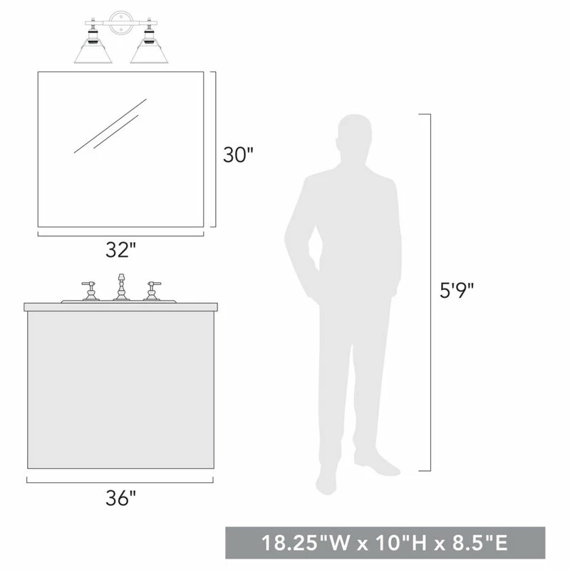 Cheapest ๐งจ Golden Lighting 3306-BA2 CH-NVY Orwell 2 Light Bath Vanity, Chrome ๐ฅ 4 Cheapest ๐งจ Golden Lighting 3306-BA2 CH-NVY Orwell 2 Light Bath Vanity, Chrome ๐ฅ - Image 4