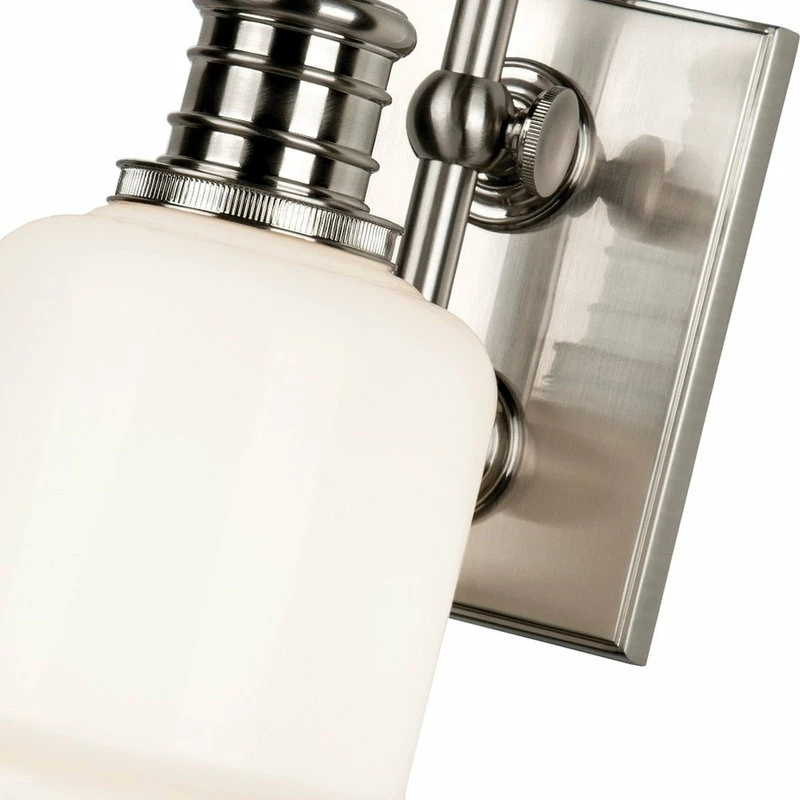 Promo 😀 Hudson Valley Lighting Keswick 1-Light Bath And Vanity With Opal Glossy Glass Shade, Satin Nickel 👏 3 Promo 😀 Hudson Valley Lighting Keswick 1-Light Bath And Vanity With Opal Glossy Glass Shade, Satin Nickel 👏 - Image 3