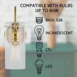 New 👍 Kira Home Inara 12" Farmhouse Wall Sconce, Gooseneck Bathroom Light, Glass 🔥 -Progress Lighting Shop 6c51fa6b00d3a25f 8678 w800 h800 b0 p0