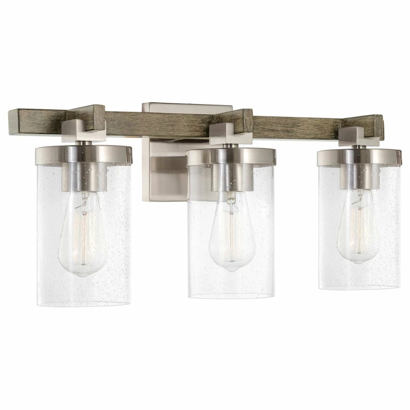 Best deal ❤️ Kira Home Concord 22" Farmhouse / Bathroom Light, Seeded Cylinder Glass Shades 🧨 1 Best deal ❤️ Kira Home Concord 22" Farmhouse / Bathroom Light, Seeded Cylinder Glass Shades 🧨