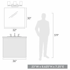 Best deal 🎁 Golden Lighting Monroe 3-Light Bath Vanity, Black With Clear Glass 💯 -Progress Lighting Shop 75615c2501730f07 5191 w800 h800 b1 p0