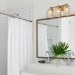 Best Pirce ✨ Whoselamp Modern 20 In. 3-Light Gold Wall Sconce Vanity Light With Crystal Cuboid Shade 🎉 -Progress Lighting Shop 78b199fa0310206c 2760 w800 h800 b0 p0