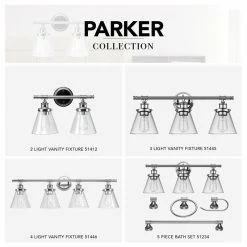 Best Sale ✔️ Globe Electric Parker 3-Light Chrome Vanity Light With Clear Glass Shades 🔥 -Progress Lighting Shop 78b1f7db0cf05e9f 0581 w800 h800 b1 p0