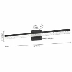 Coupon ⭐ JONATHAN Y Ingres 30" 1-Light 360-Degree Rotatable Integrated LED Vanity Light, Black/Clear 🤩 -Progress Lighting Shop 7bd1eec00331a762 1805 w800 h800 b1 p0