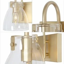 Best deal 🤩 LALUZ Gold Clear Glass Wall Lamp Vanity Light, 2-Light 👏 -Progress Lighting Shop 7eb1295101c05e78 1194 w800 h800 b0 p0