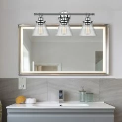 Best Sale ✔️ Globe Electric Parker 3-Light Chrome Vanity Light With Clear Glass Shades 🔥 -Progress Lighting Shop 886125f80cf05e99 0581 w800 h800 b0 p0