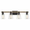 Best reviews of 🌟 Kira Home Asher 32" Farmhouse / Bathroom Light, Funnel Glass Shades, Smoked 🥰