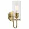 New 👍 Kira Home Inara 12" Farmhouse Wall Sconce, Gooseneck Bathroom Light, Glass 🔥
