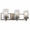 Buy 🥰 Designers Impressions Juno Satin Nickel 3 Light Wall Sconce Bathroom Fixture ⭐