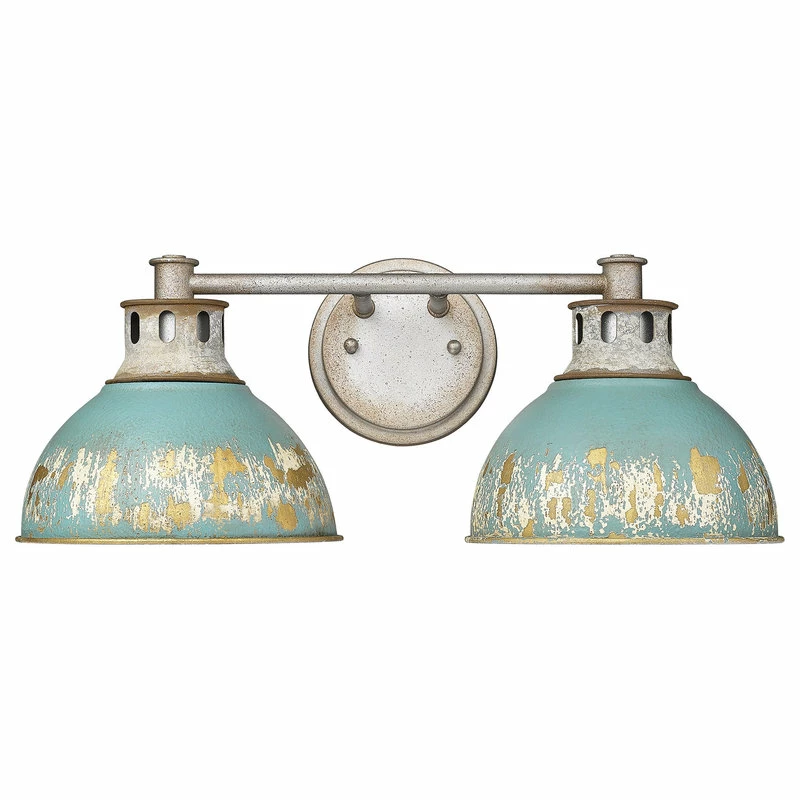 Discount 🎁 Golden Lighting Kinsley Bath Vanity - Aged Galvanized Steel/Antique Teal ✔️ 1 Discount 🎁 Golden Lighting Kinsley Bath Vanity - Aged Galvanized Steel/Antique Teal ✔️