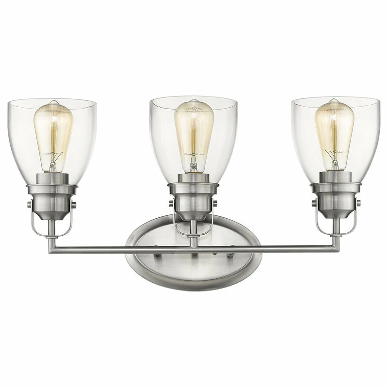 Flash Sale ๐งจ CHLOE Lighting, Inc. Lily 3-Light Brushed Nickel Bath Vanity-Light Clear Glass 23" ๐ 3 Flash Sale ๐งจ CHLOE Lighting, Inc. Lily 3-Light Brushed Nickel Bath Vanity-Light Clear Glass 23" ๐ - Image 3