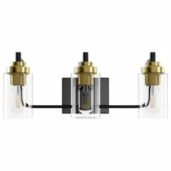 Flash Sale 🧨 Aiwen Industrial Metallic Cylinder Transparent Glass Shade Vanity Lighting, 3-Lights 🔥 -Progress Lighting Shop 9b61905c02d67fd5 5356 w800 h800 b1 p0