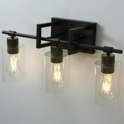 Brand new 😉 Aiwen 3-Lights Industrial Cylindrical Glass Shade Dimmable Vanity Light ✔️ -Progress Lighting Shop a041b454028f228e 9168 w800 h800 b0 p0