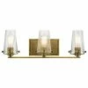 Budget 🥰 Kichler Bath 3-Light, Natural Brass 😉