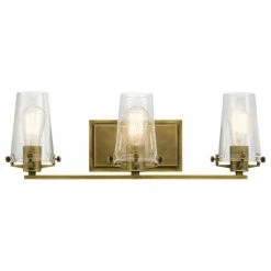 Budget 🥰 Kichler Bath 3-Light, Natural Brass 😉