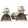 Brand new ⭐ Golden Lighting Duncan 2-Light Bath Vanity Light, Aged Brass, Rubbed Bronze 🤩