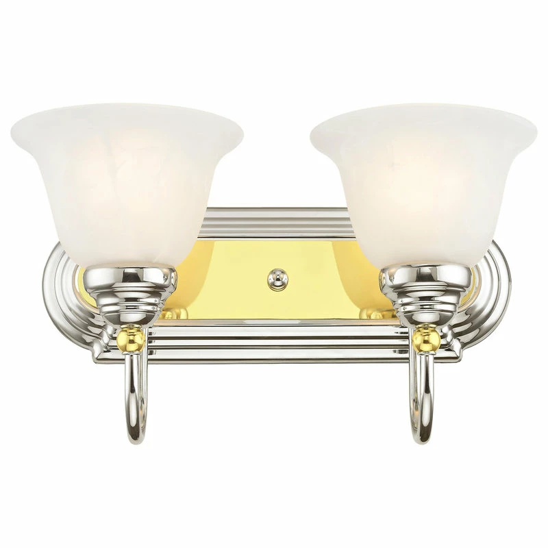 Best Sale 😍 Livex Lighting Inc. Belmont Bath Light, Chrome And Polished Brass ⭐ 4 Best Sale 😍 Livex Lighting Inc. Belmont Bath Light, Chrome And Polished Brass ⭐ - Image 4