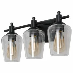 Coupon 🔔 Luende 3 Light Dimmable LED Vanity Light Modern Wall Sconces, Black 🔥