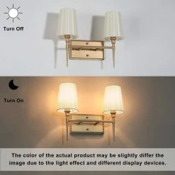 Cheapest 🎉 LALUZ Modern Gold Bathroom Vanity Light With Fabric Shade, 2-Light 💯 -Progress Lighting Shop b1913d4b01c993b9 4156 w800 h800 b0 p0