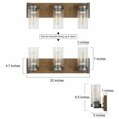 Top 10 🎁 LNC Lighting 3-lights Farmhouse Rustic Bath Vanity Light Fixture Wall Lamp With Glass Shade 🔔 -Progress Lighting Shop b681f48303188cf6 4437 w800 h800 b1 p0