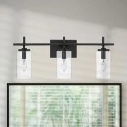 Hot Sale 🎉 Worldwide Lighting Raleigh 3-Light Brushed Nickel Finish Vanity Light 6"x 24"x 9.63", Matte Black 🧨 -Progress Lighting Shop b89109020019de02 7324 w800 h800 b0 p0