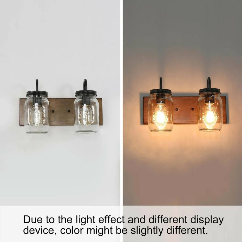 Cheap ๐ฏ LALUZ Farmhouse 2-Light G Mason Jars Bathroom Vanity Lighting, Black ๐ฏ 6 Cheap ๐ฏ LALUZ Farmhouse 2-Light G Mason Jars Bathroom Vanity Lighting, Black ๐ฏ - Image 6